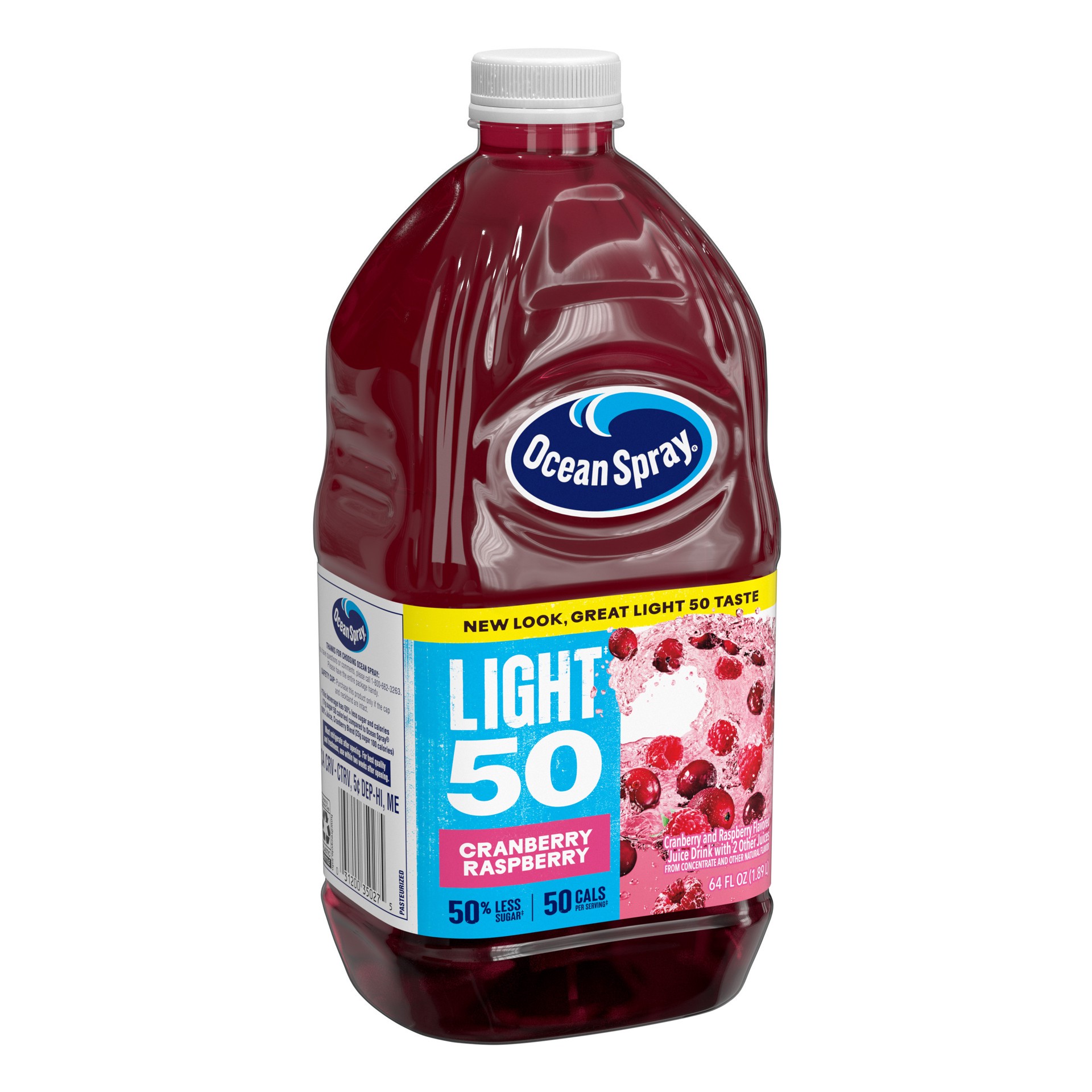 slide 3 of 6, Ocean Spray Light‡ 50 Cran-Raspberry™ Cranberry and Raspberry Juice Drink, 64 fl oz