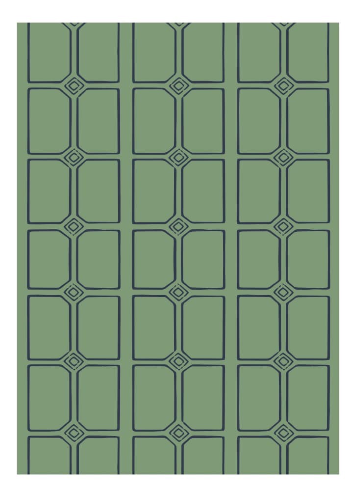 slide 1 of 2, SDS for HD Designs Poly Pro Rug - Green Geo Design, 5 x 7 ft