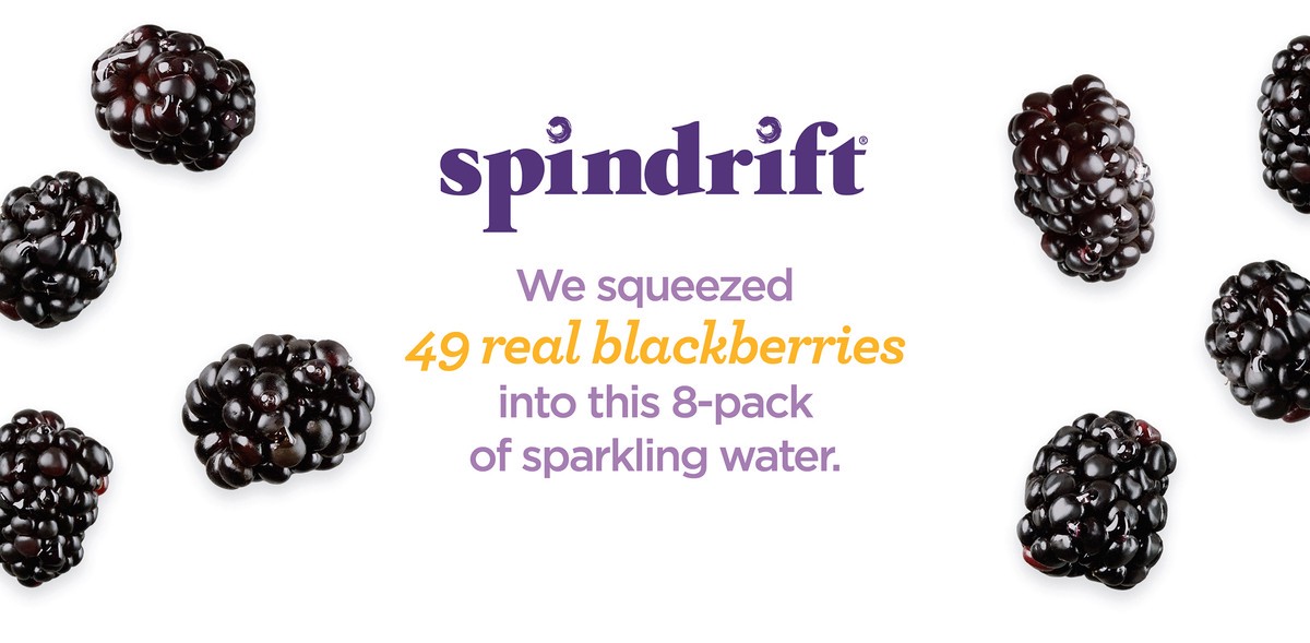 slide 8 of 12, Spindrift 12 oz. Blackberry Sparkling Water 8pk - 8 ct, 8 ct