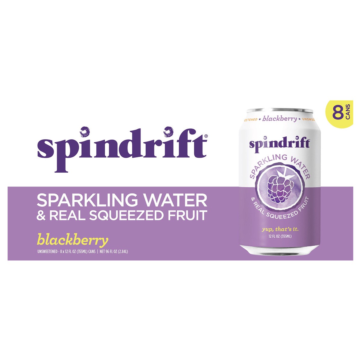 slide 2 of 12, Spindrift 12 oz. Blackberry Sparkling Water 8pk - 8 ct, 8 ct