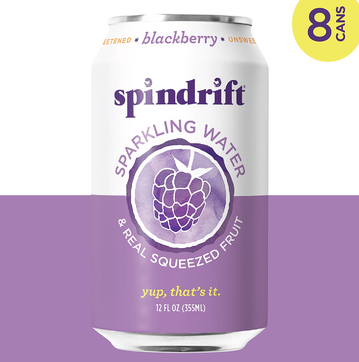 slide 11 of 12, Spindrift 12 oz. Blackberry Sparkling Water 8pk - 8 ct, 8 ct