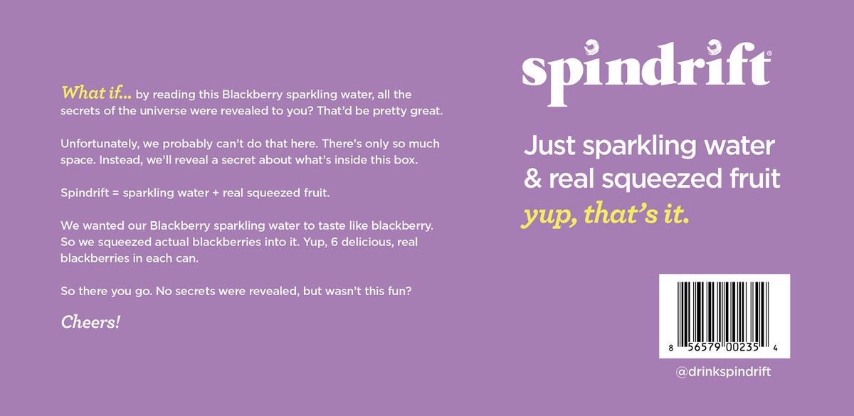 slide 4 of 12, Spindrift 12 oz. Blackberry Sparkling Water 8pk - 8 ct, 8 ct