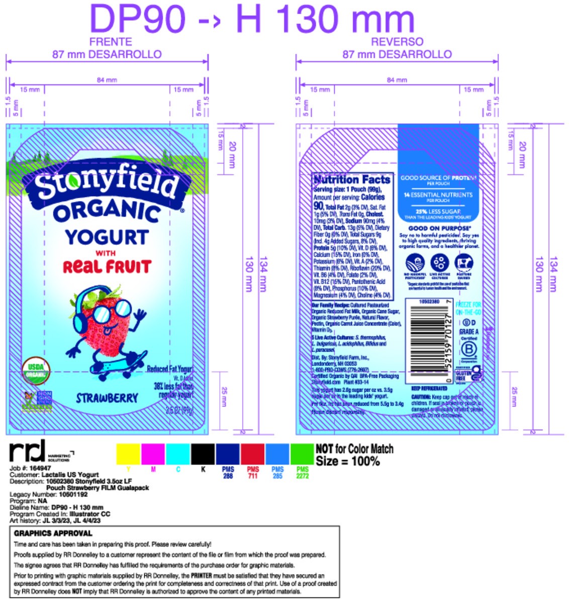 slide 6 of 11, Stonyfield Organic Reduced Fat Strawberry Yogurt with Real Fruit 3.5 oz, 3.5 oz