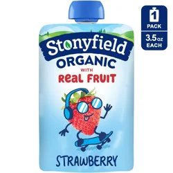 Stonyfield Organic Reduced Fat Strawberry Yogurt with Real Fruit 3.5 oz