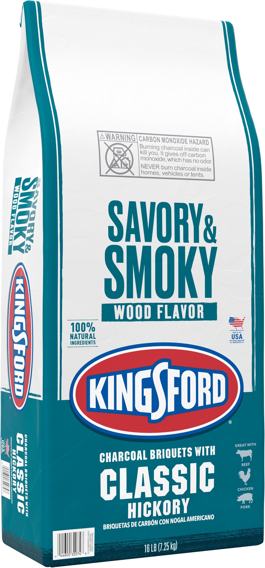 slide 3 of 5, Kingsford Charcoal with Classic Hickory Briquettes, 16 lb