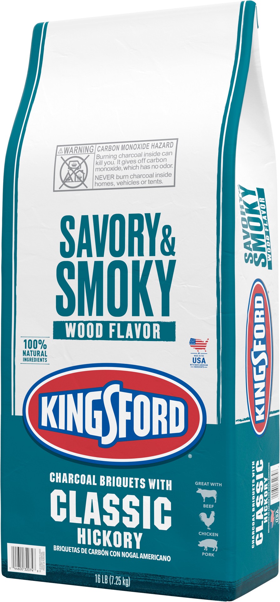 slide 3 of 5, Kingsford Charcoal with Classic Hickory Briquettes, 16 lb