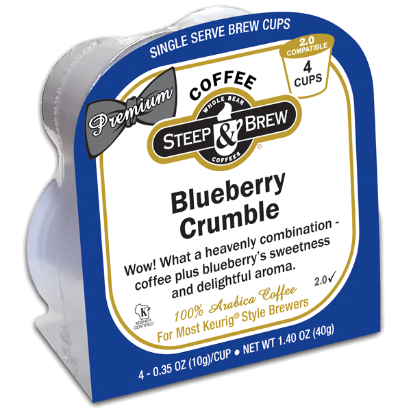 slide 1 of 1, Steep & Brew Coffee Blueberry Crumblecup, 4 ct