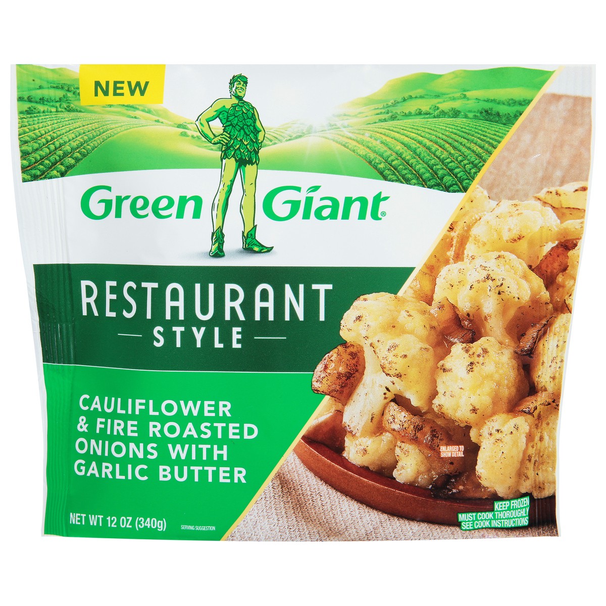 slide 1 of 9, Green Giant Cauliflower & Fire Roasted Onions, 12 oz