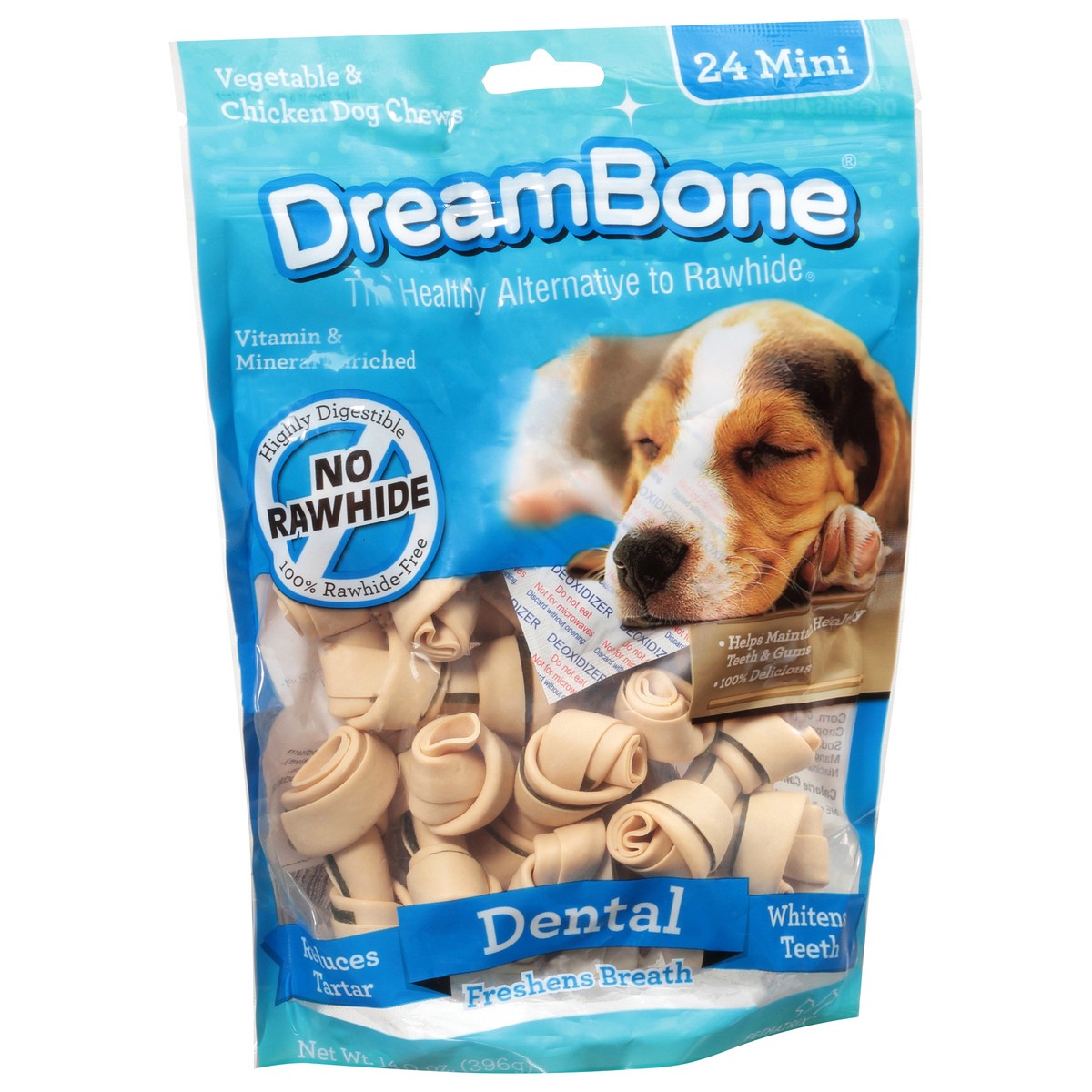 slide 11 of 13, DreamBone Mini Freshens Breath Dental Vegetable & Chicken Dog Chews 24 ea, 24 ct