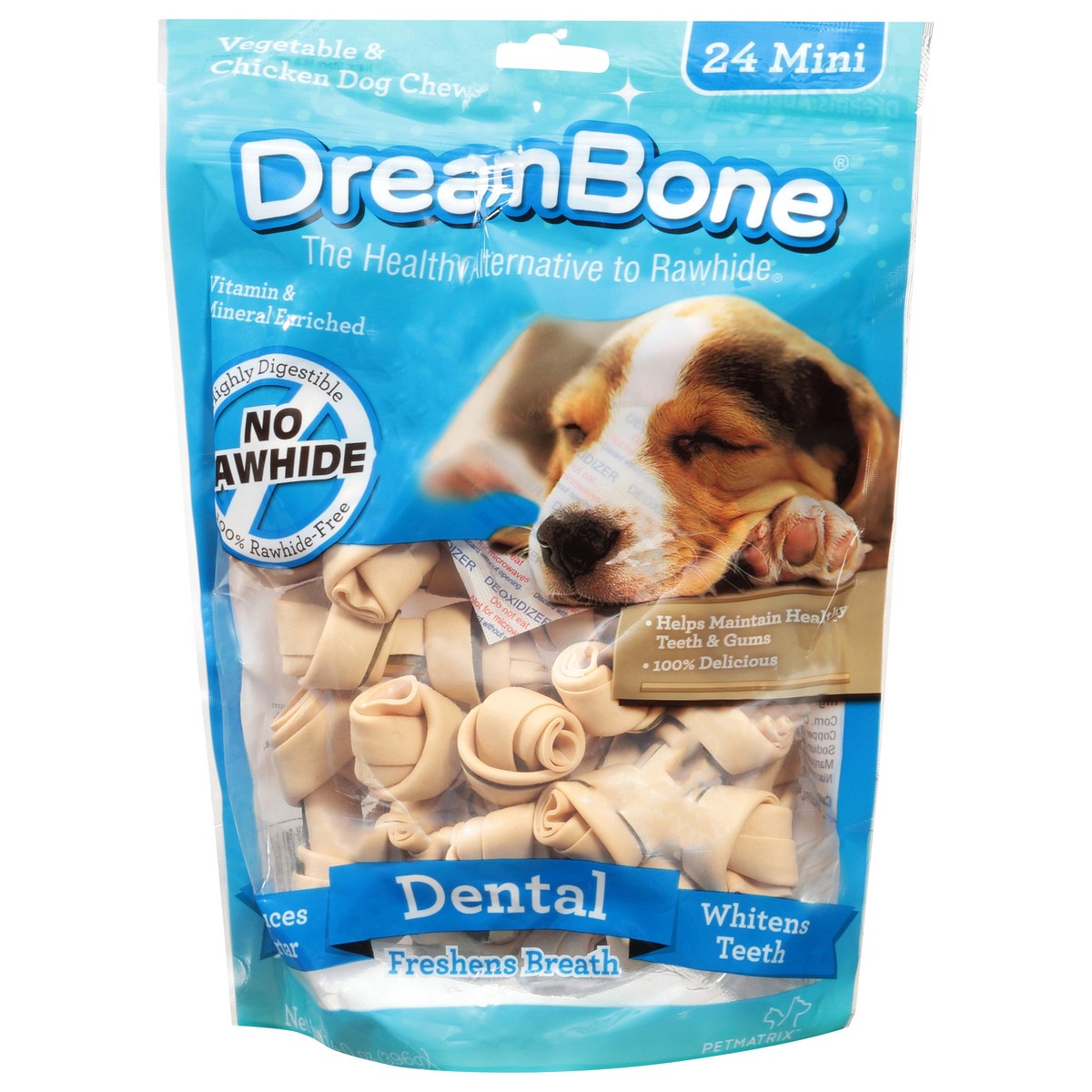 slide 1 of 13, DreamBone Mini Freshens Breath Dental Vegetable & Chicken Dog Chews 24 ea, 24 ct