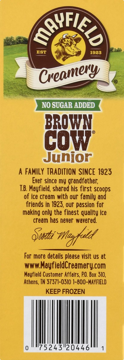 slide 9 of 9, Mayfield Creamery Junior No Sugar Added Brown Cow Ice Cream Bars 12-1.85 fl oz, 12 ct