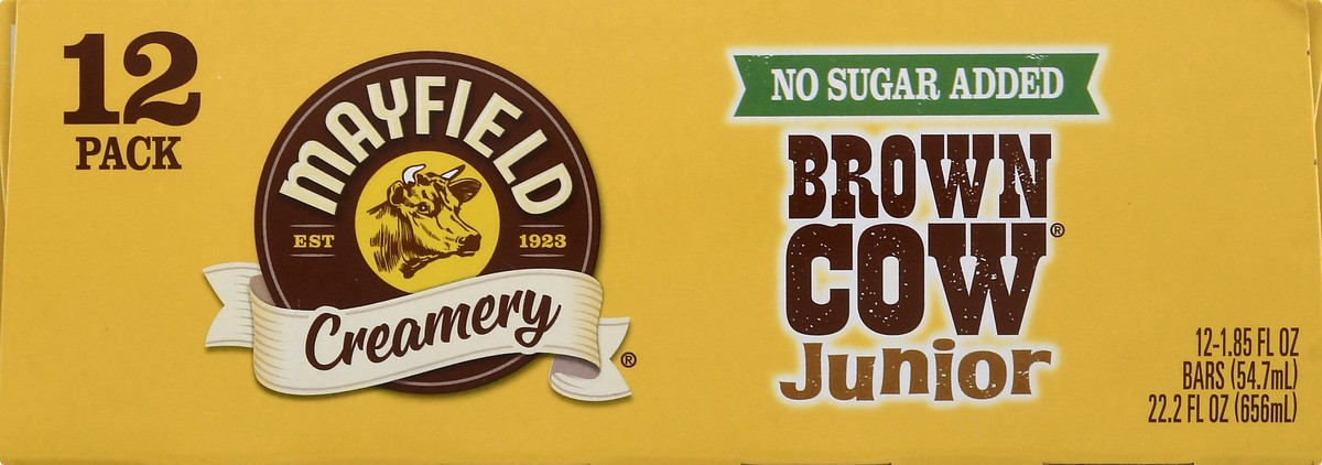 slide 4 of 9, Mayfield Creamery Junior No Sugar Added Brown Cow Ice Cream Bars 12-1.85 fl oz, 12 ct