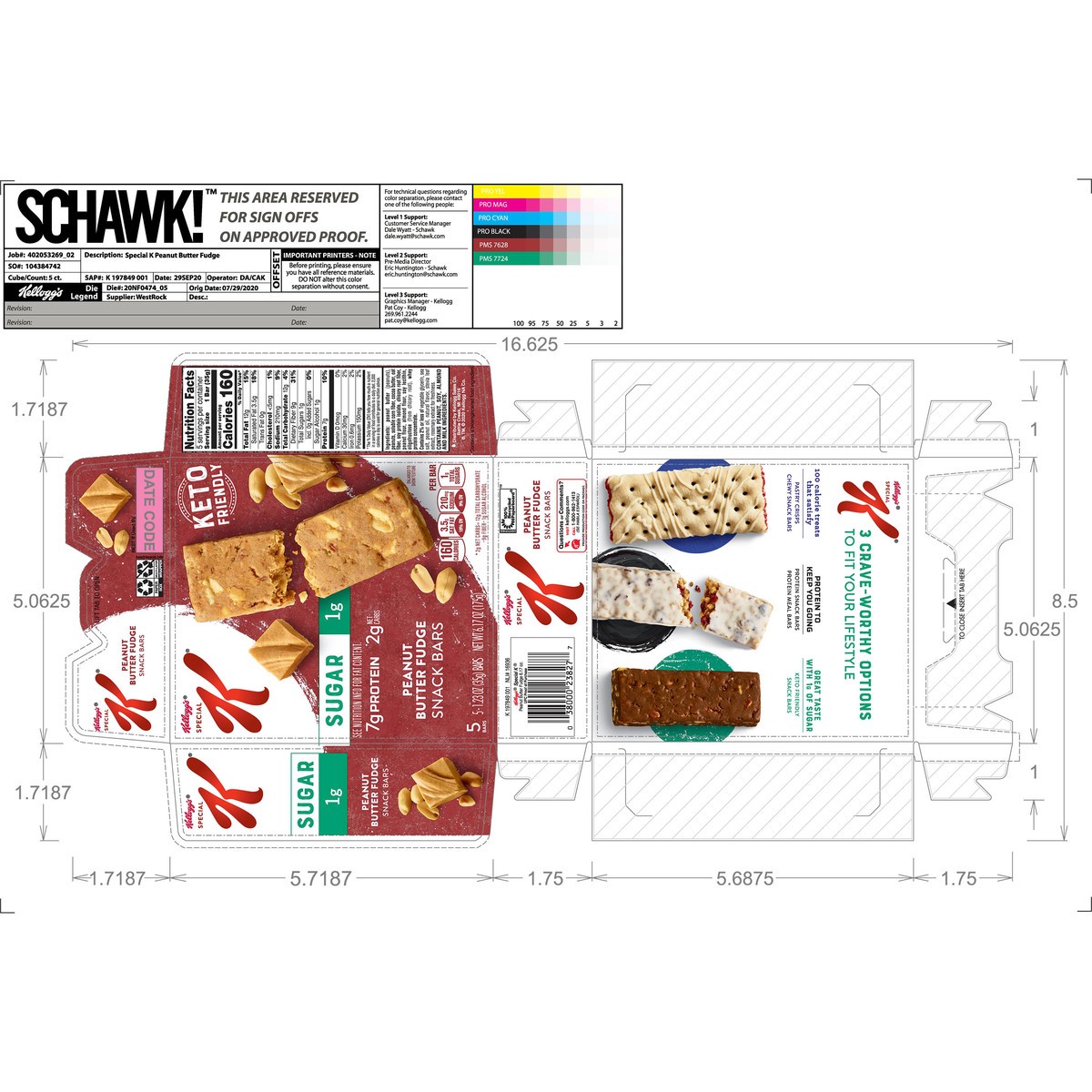 slide 5 of 14, Special K Kellogg's Special K Snack Bars, Keto Friendly, Peanut Butter Fudge, 6.17 oz, 5 Count, 6.17 oz