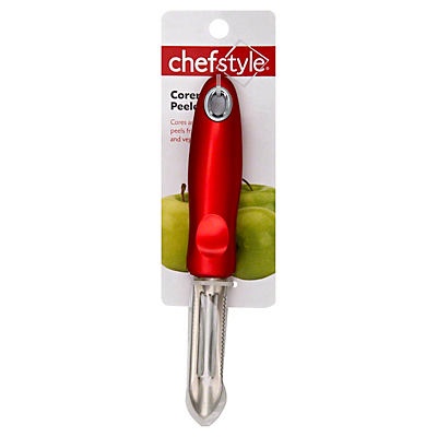 slide 1 of 1, chefstyle Corer Peeler, Red, 1 ct