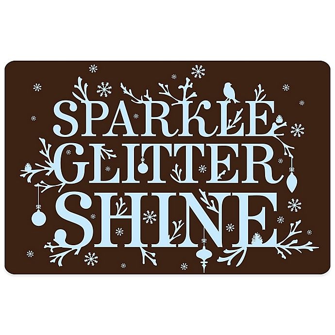 slide 1 of 1, Bungalow Flooring Sparkle Glitter Shine Floor Mat, 18 in x 27 in