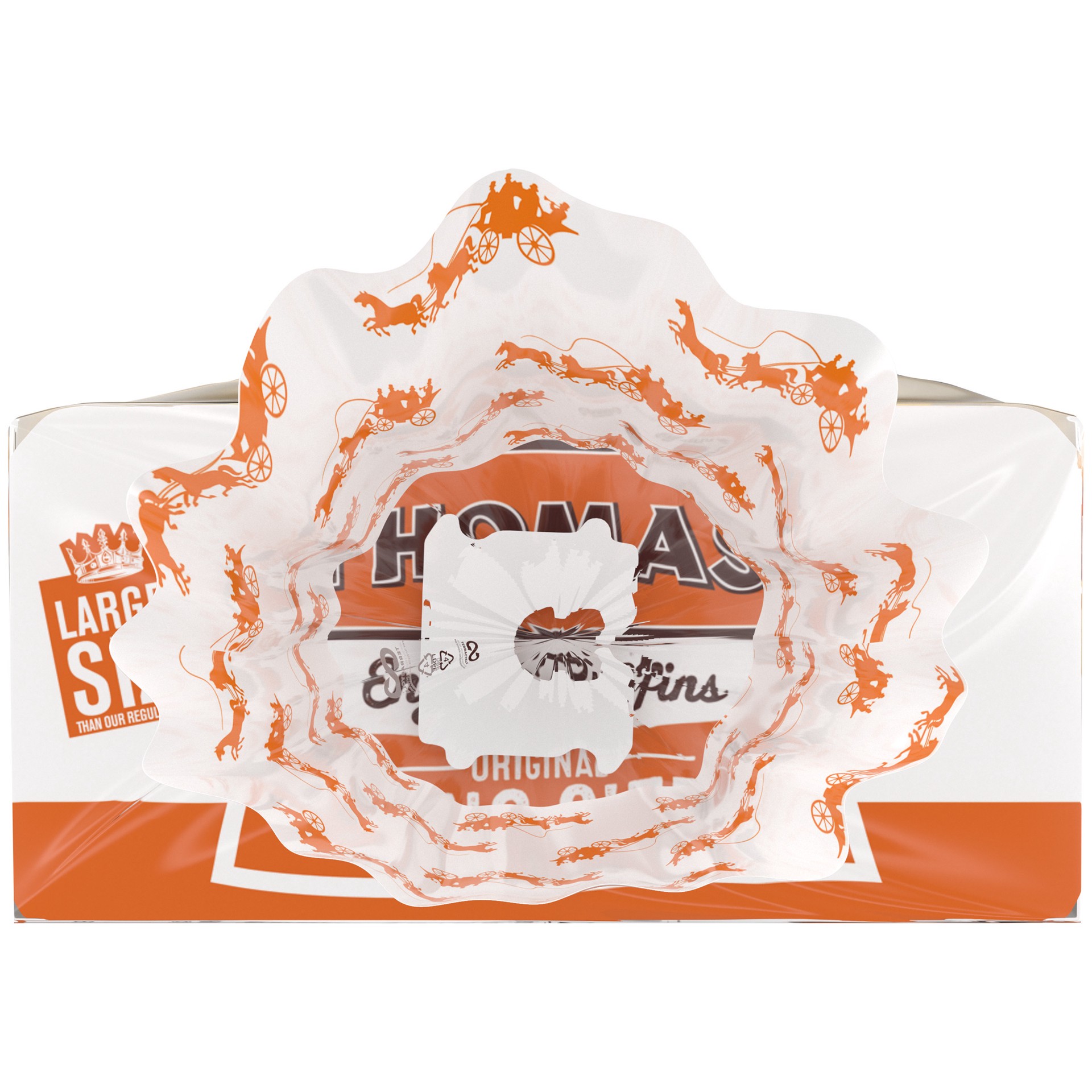 slide 5 of 5, Thomas' Sandwich Size Original English Muffins, 4 ct