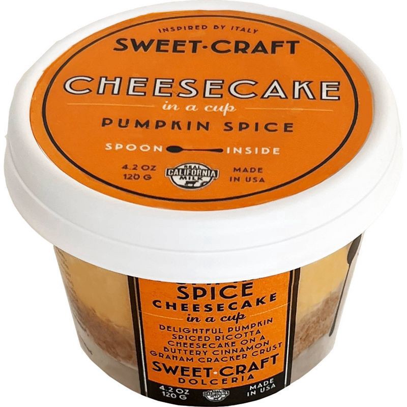 slide 7 of 9, Sweet Craft Dolceria Sweet Craft Pumpkin Spice Ricotta Cheesecake Pudding in a Cup - 4.2oz, 4.2 oz