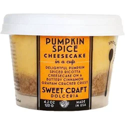 Sweet Craft Dolceria Pumpkin Spice Ricotta Cheesecake Pudding in a Cup - 4.2 oz