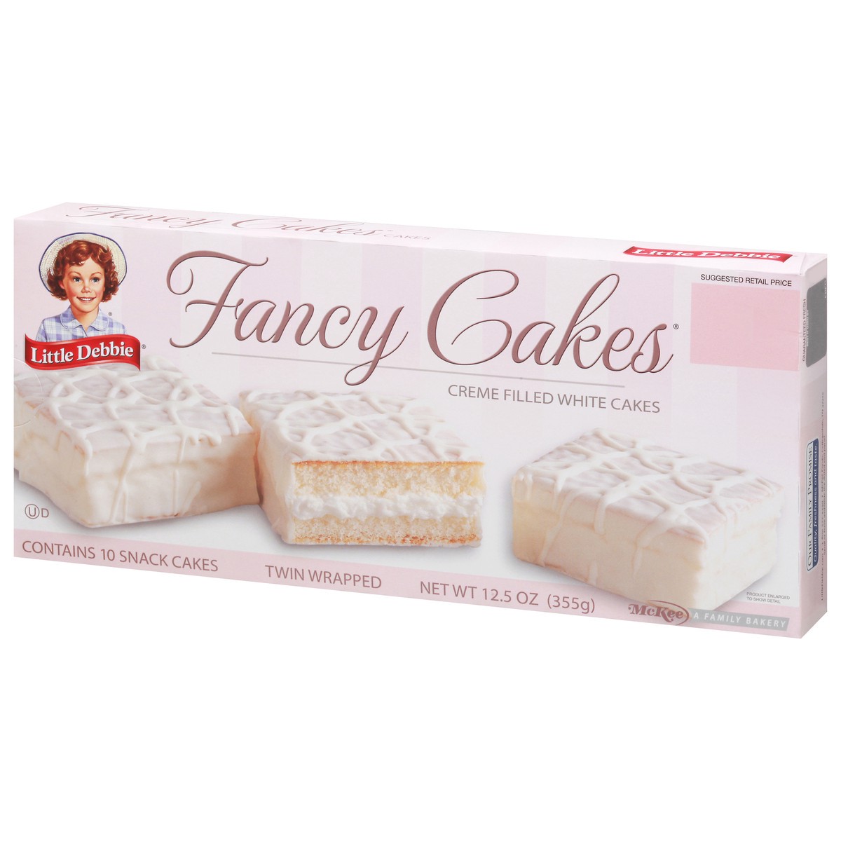 slide 10 of 14, Little Debbie Fancy Cakes Creme Filled White Cakes 10 Snack Cakes, 10 ct