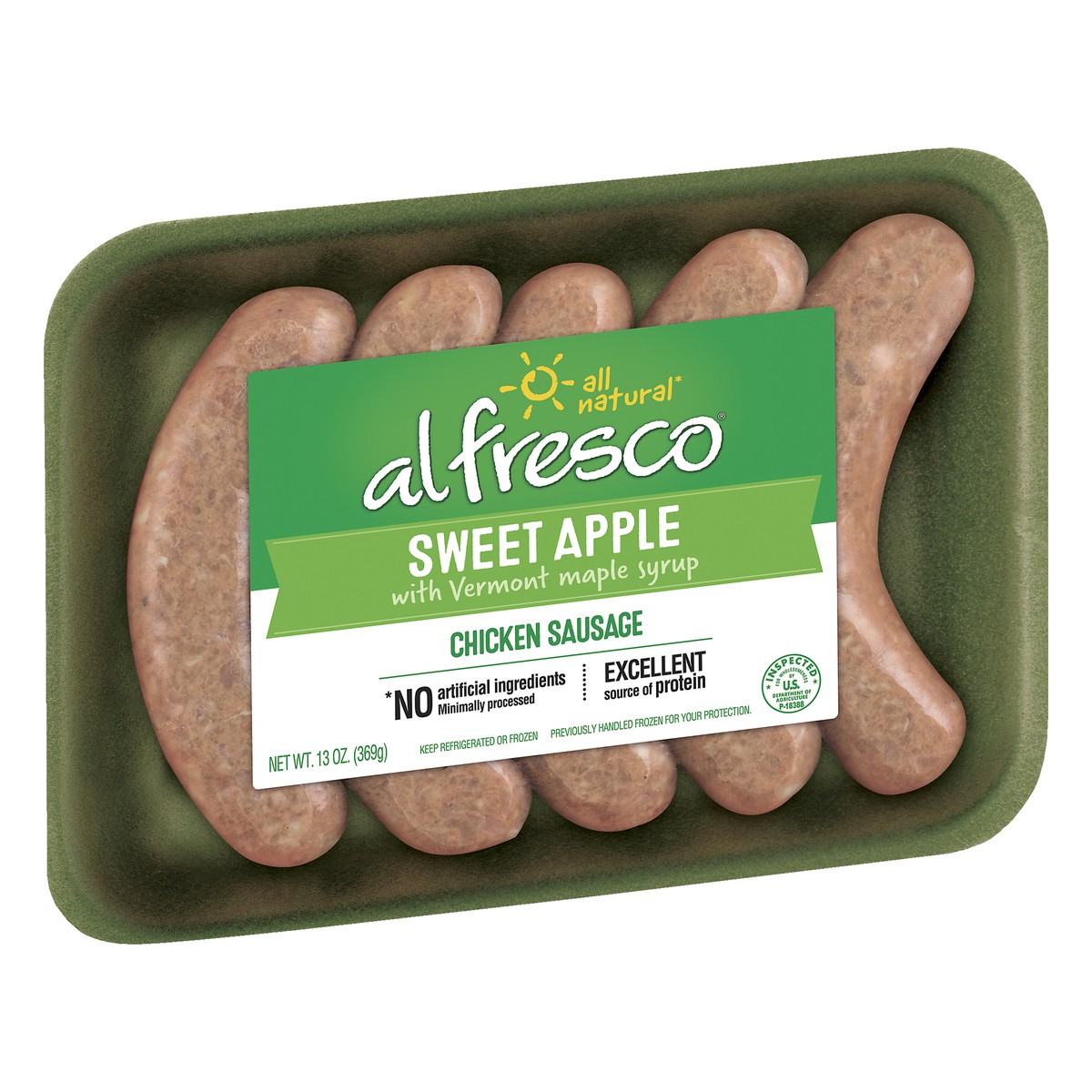 slide 2 of 9, Al Fresco Sweet Apple Chicken Sausage 13 oz, 13 oz
