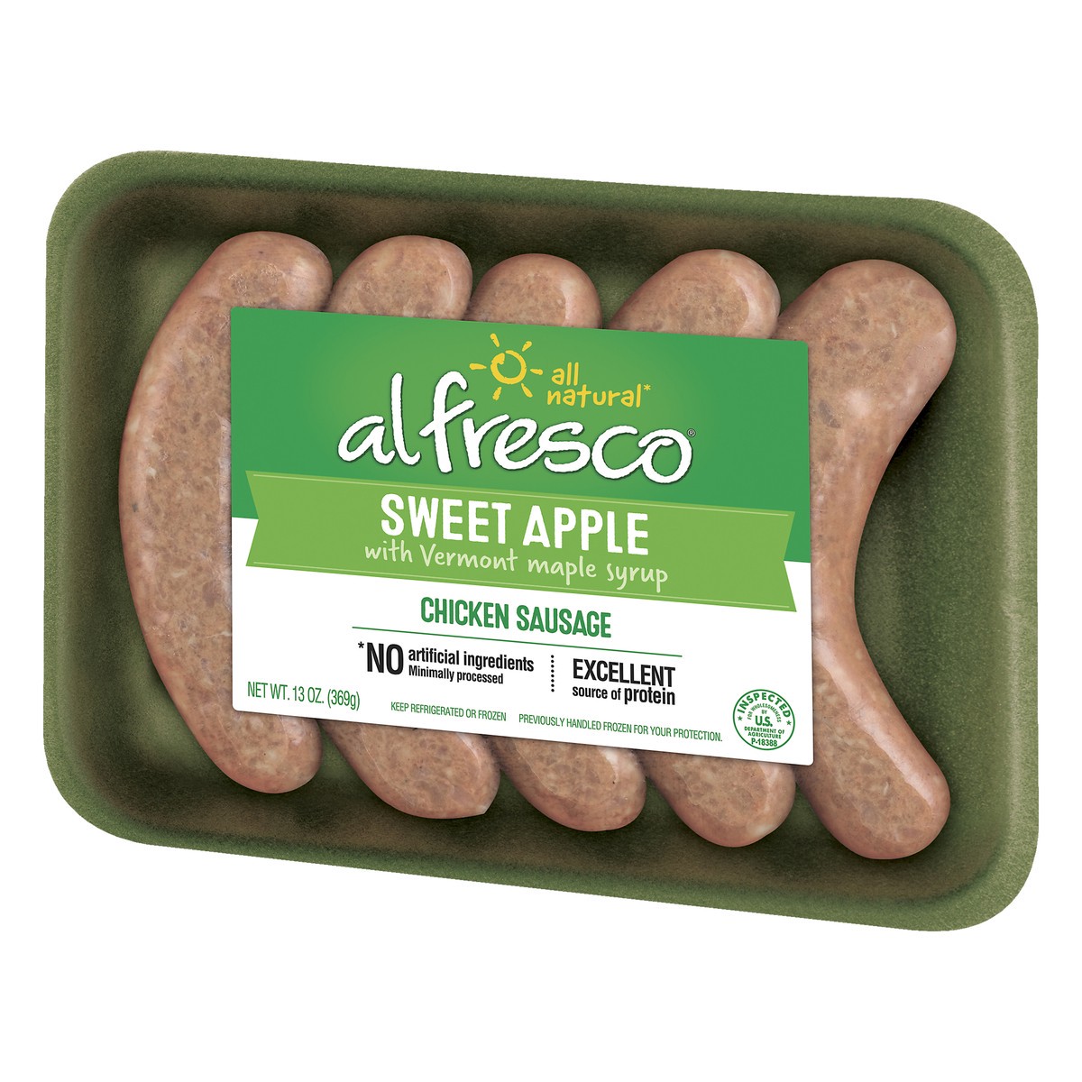 slide 3 of 9, Al Fresco Sweet Apple Chicken Sausage 13 oz, 13 oz