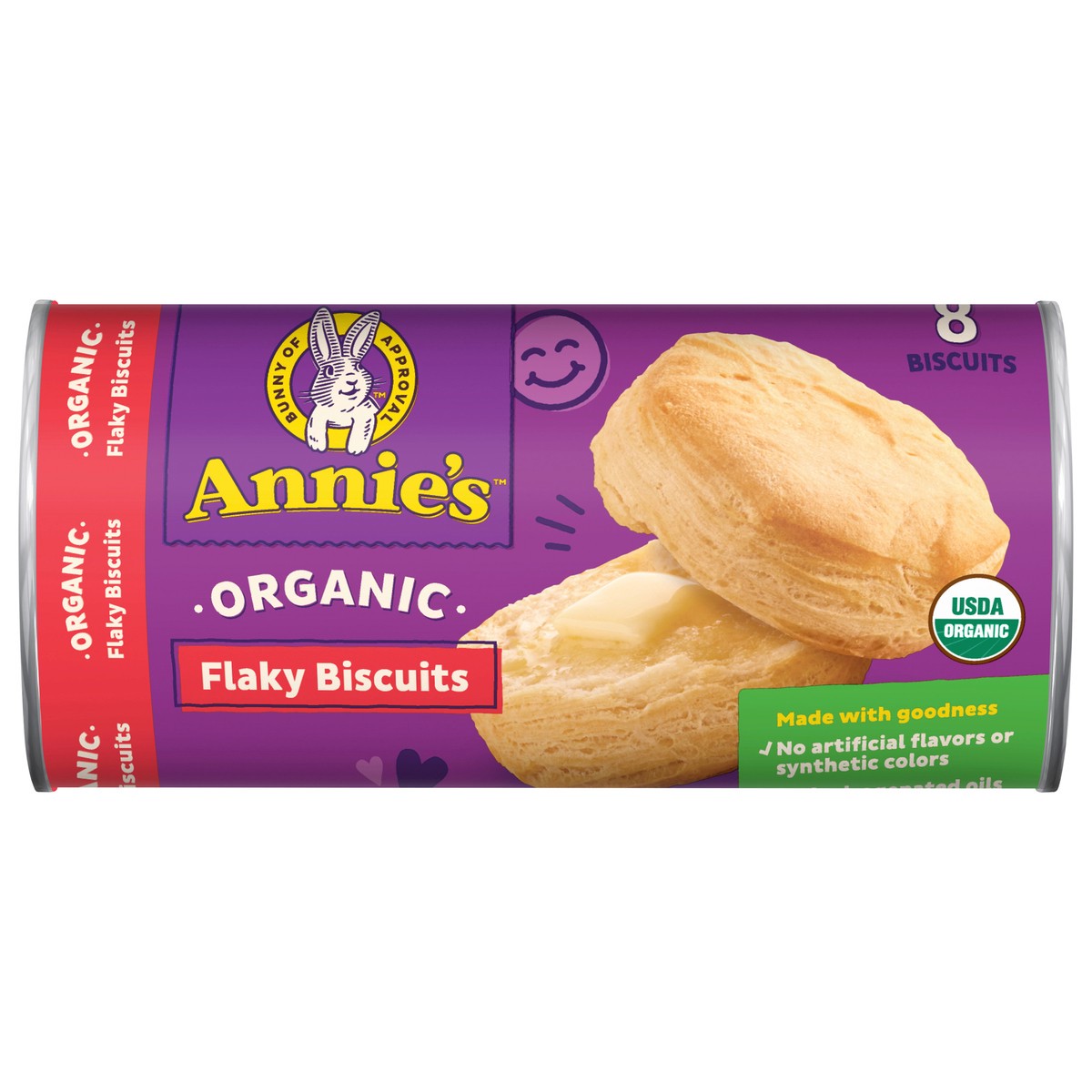 slide 1 of 3, Annie's Organic Ready to Bake Flaky Biscuits, 8-Count, 8 ct; 16 oz