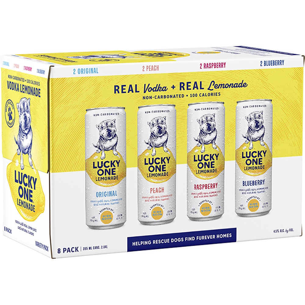 slide 1 of 1, Lucky One Vodka Lemonade Vp, 8 ct; 12 oz