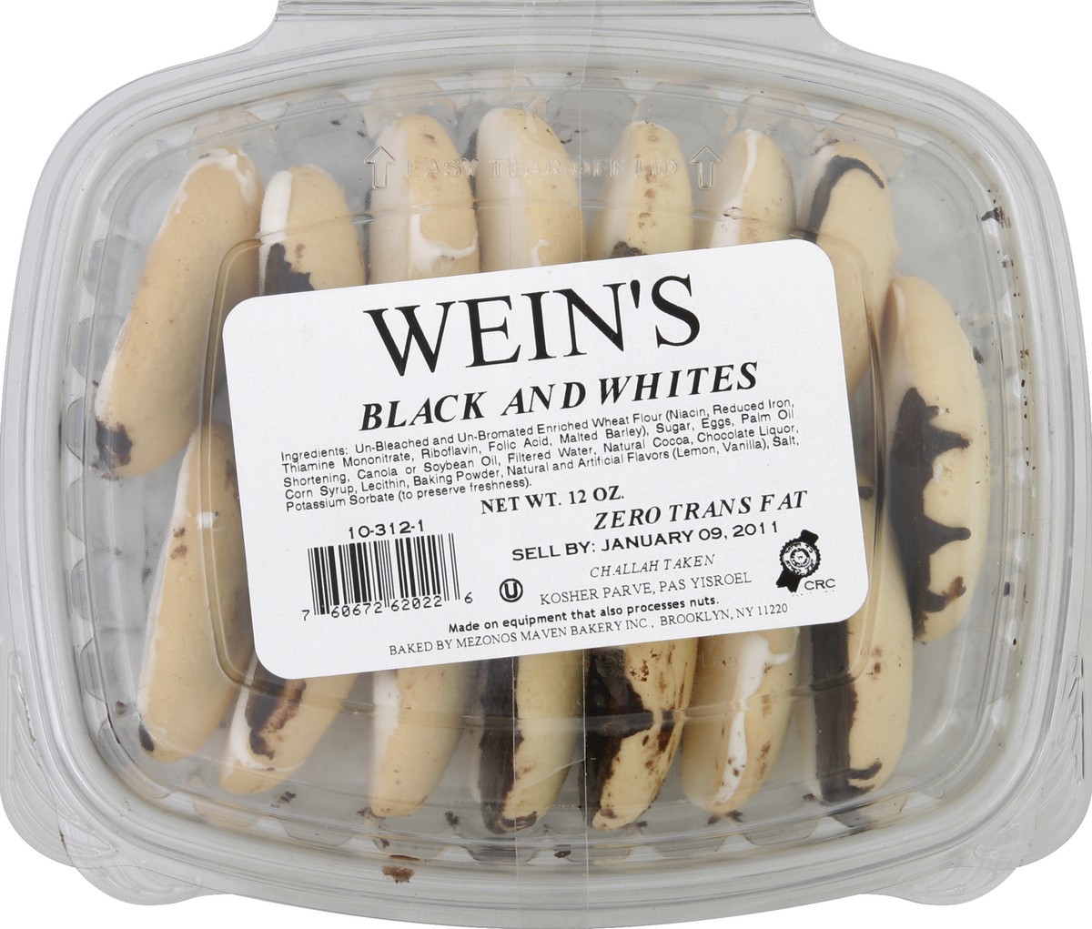 slide 4 of 4, Wein's Black/White Cookies, 12 oz