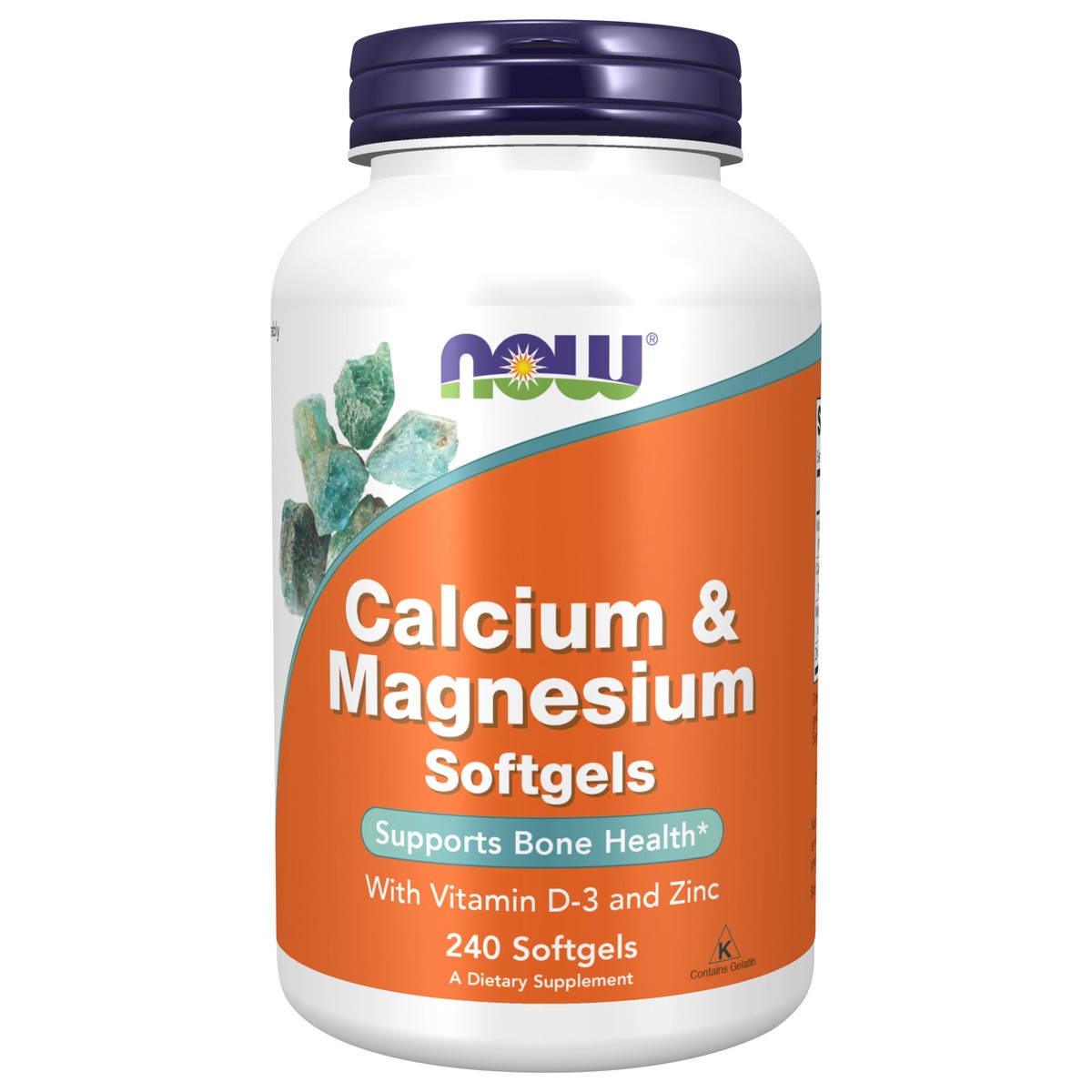 slide 1 of 4, NOW Calcium & Magnesium - 240 Softgels, 1 ct