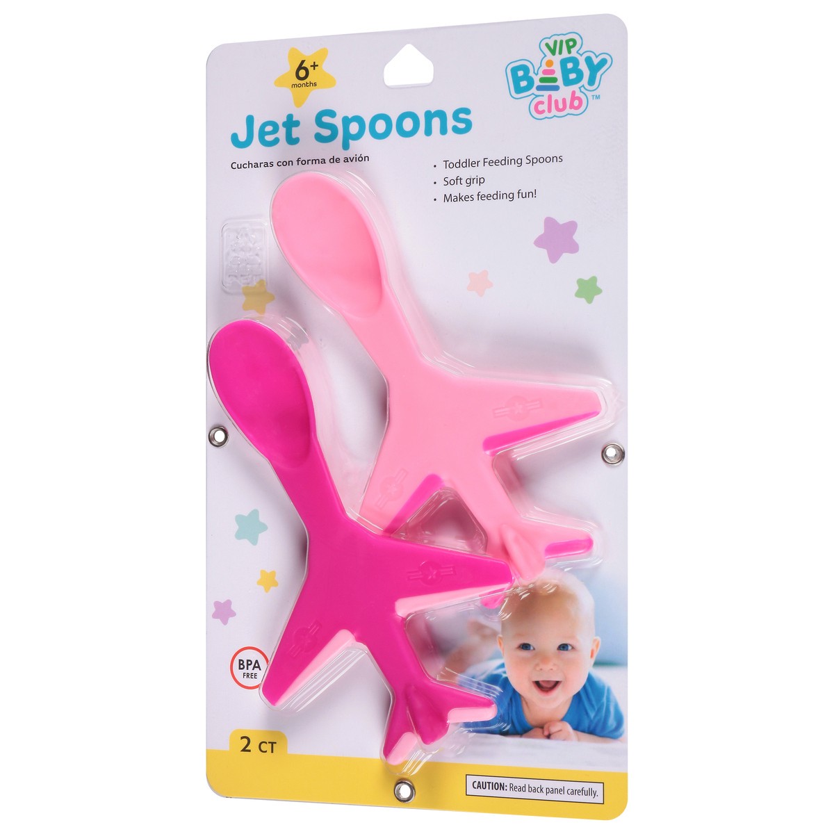 slide 9 of 9, Jacent VIP Baby Club Jet Spoons 2 ea, 2 ct