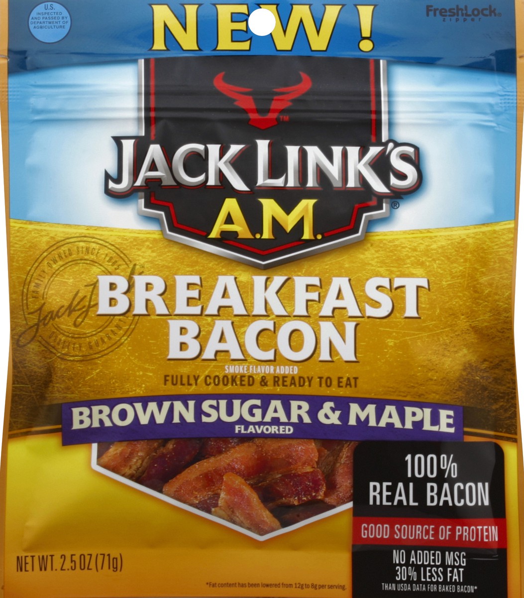 slide 2 of 3, Jack Link's 2.5Oz Jl Am Brown Sugar And Maple Bacon Pork Jerky 1/1Ct, 2.5 oz