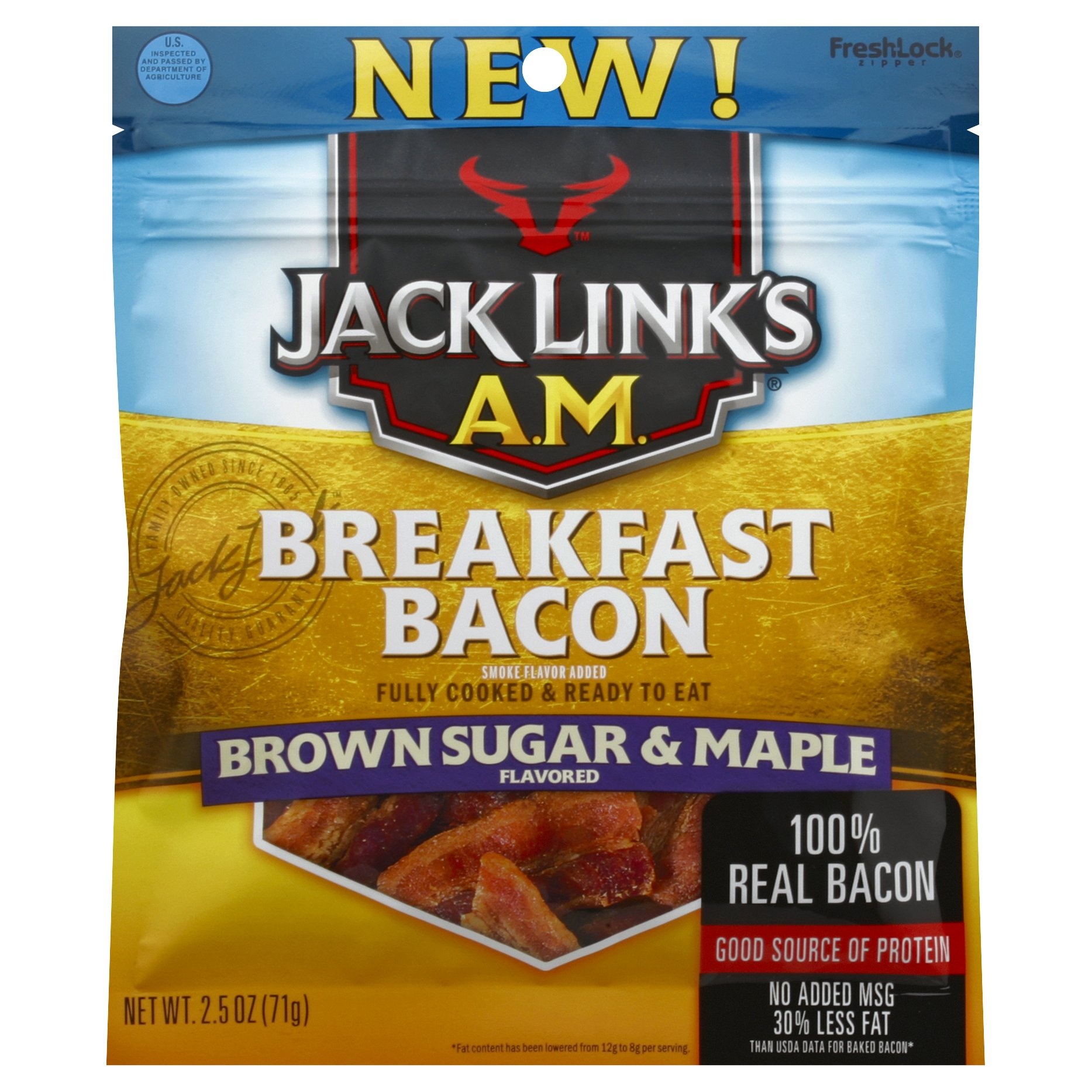 slide 1 of 1, Jack Link's A.M. Breakfast Bacon Maple, 2.5 oz