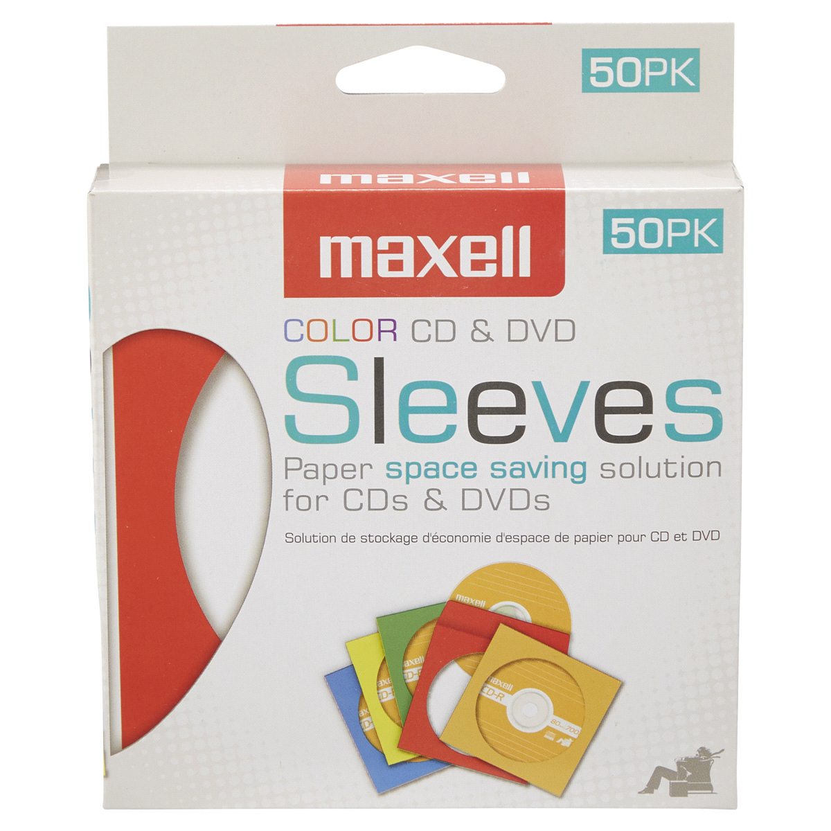 slide 1 of 1, Maxell MULTI Color Sleeves, 50 ct