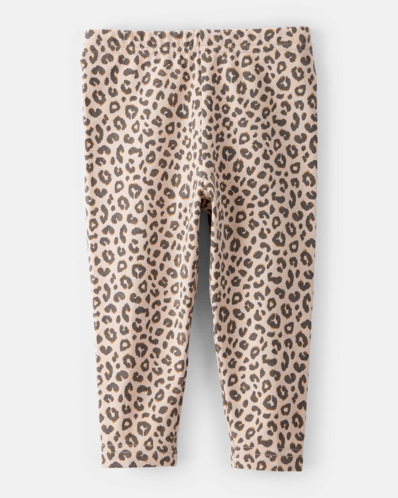slide 2 of 3, Carter's Carters Baby Girl Cotton Leopard Stretch Leggings - Brown Brown 12M, 1 ct