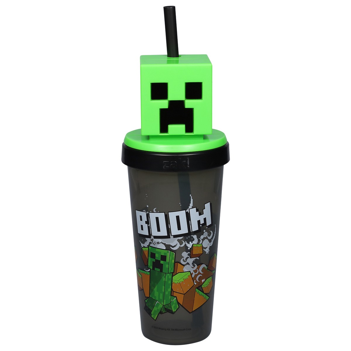 slide 1 of 9, Zak! Designs 18 Ounce Minecraft Creeper Super Slipper Tumbler 1 ea, 1 ct