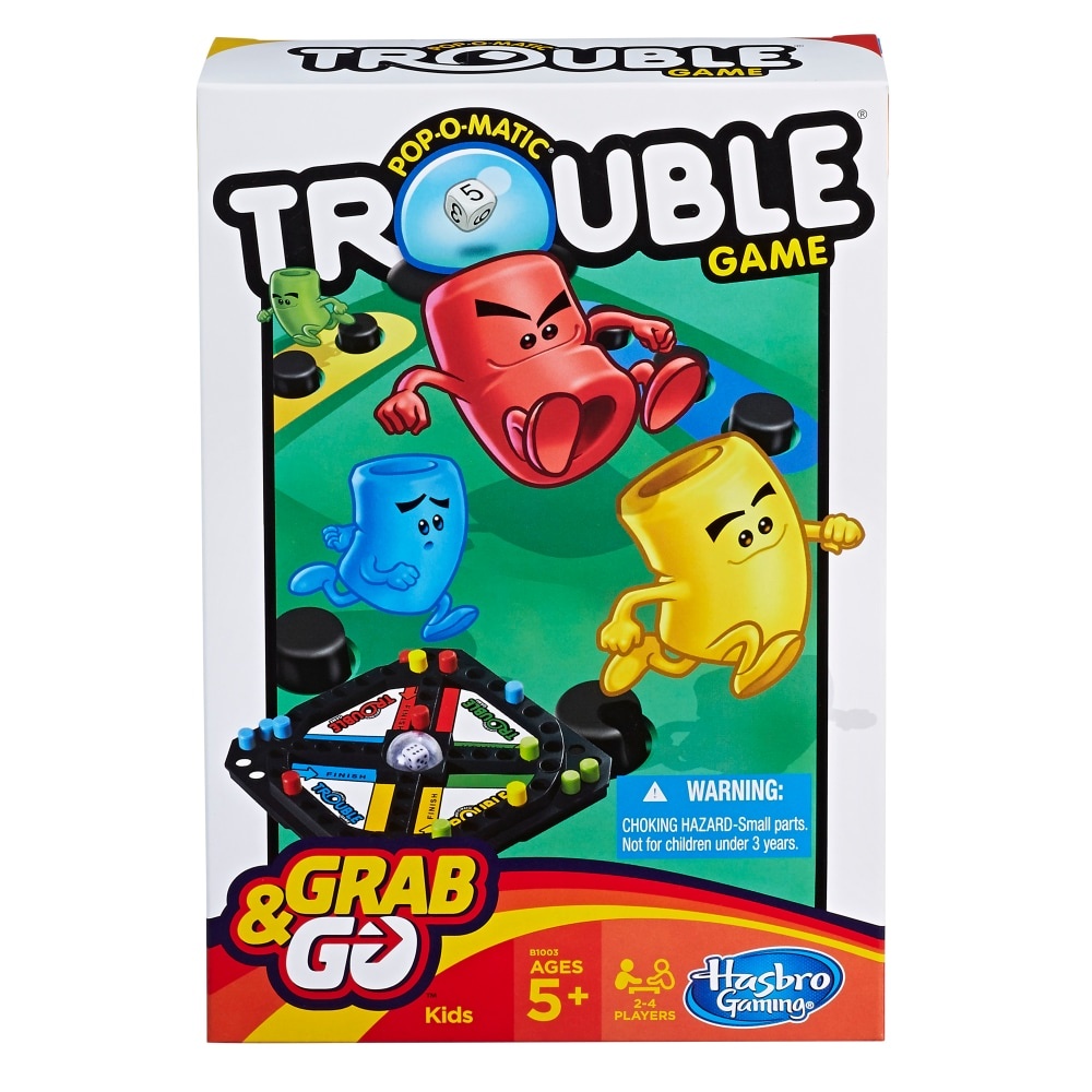 slide 1 of 1, Hasbro Gaming Pop-O-Matic Trouble Grab & Go Game, 1 ct