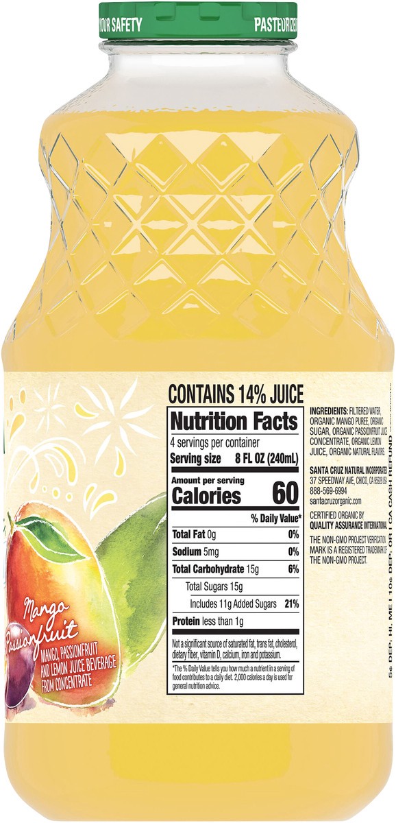 slide 6 of 8, Santa Cruz Organic Beverage - 32 fl oz, 32 fl oz