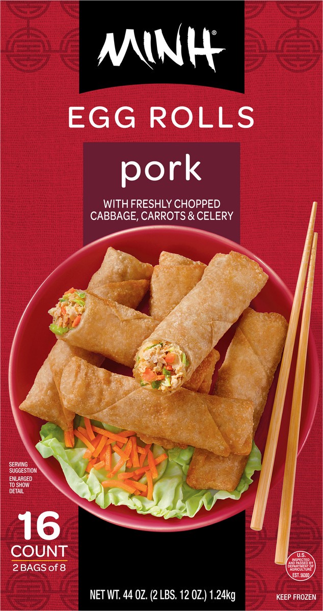 slide 9 of 9, Minh Pork Egg Rolls 2 - 8 ct Bags, 2 ct