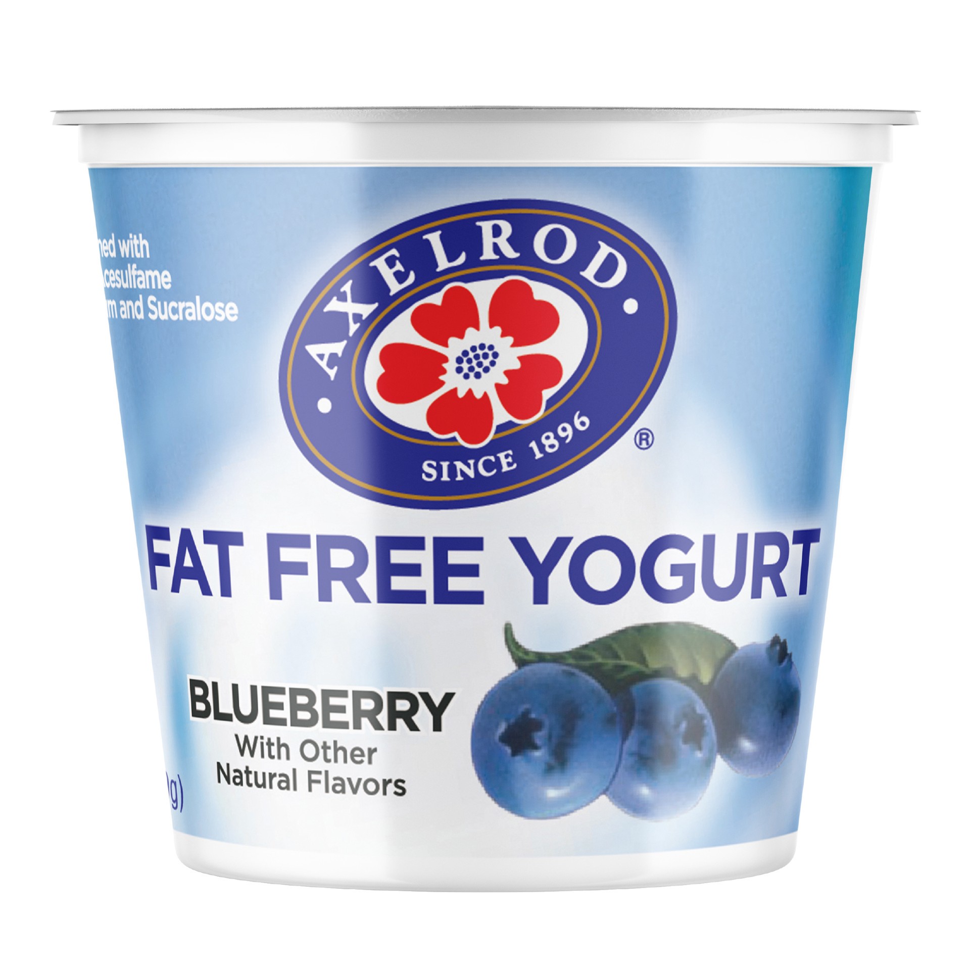 slide 1 of 8, Axelrod Swiss Fat Free Yogurt - Blueberry, 6 oz