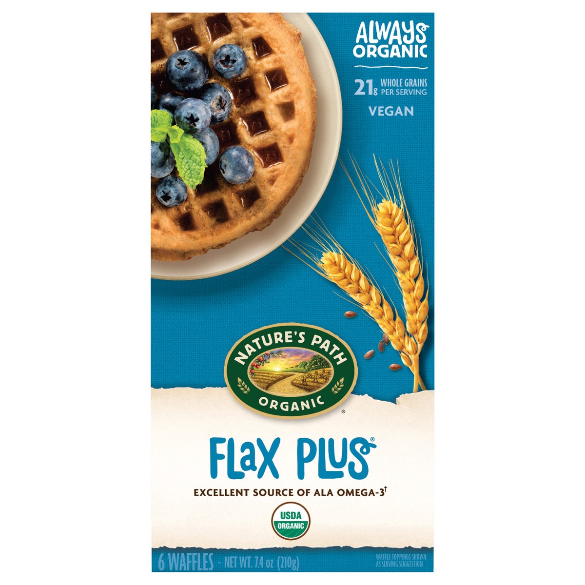 slide 1 of 1, Nature's Path Organic Natures Path Organic Flax Plus Waffles, 7.4 oz