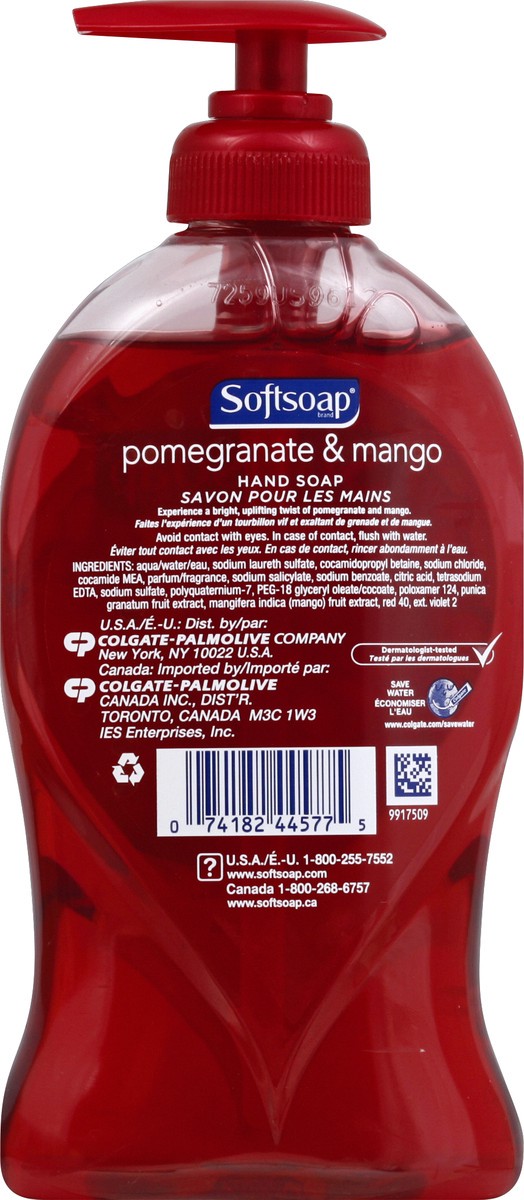 slide 4 of 6, Softsoap Pomegranate & Mango Hand Soap, 11.25 fl oz