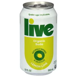 Live Soda Sparkling Kombucha Citrus Rush - 12 oz