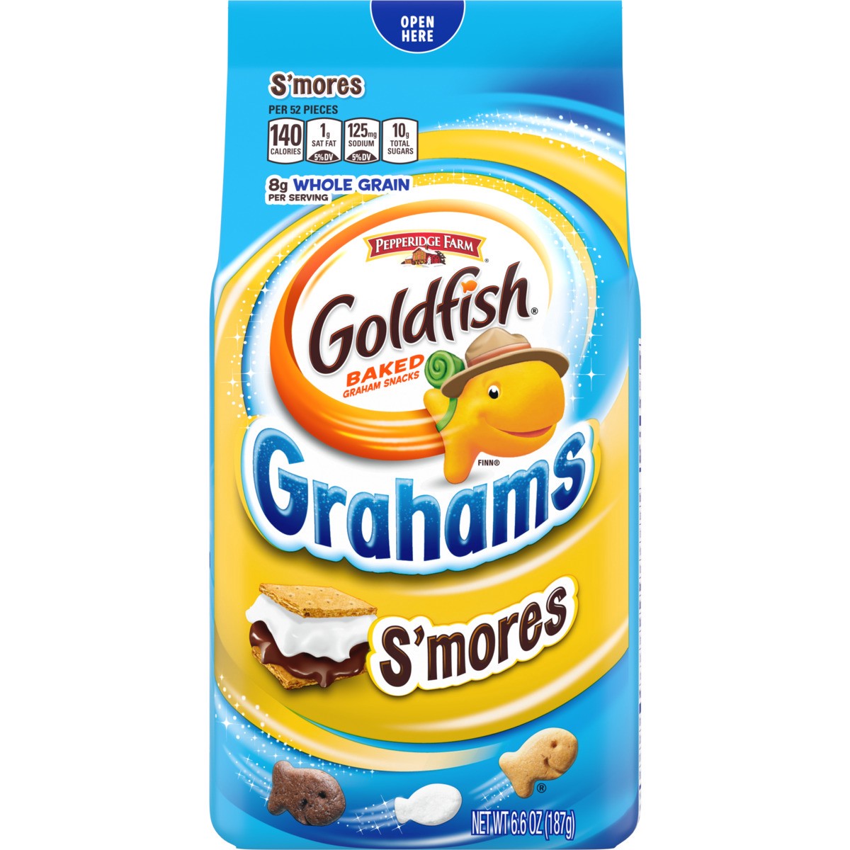 slide 1 of 5, Pepperidge Farm Goldfish Grahams S'mores Crackers, Snack Crackers, 6.6 oz bag, 6.6 oz