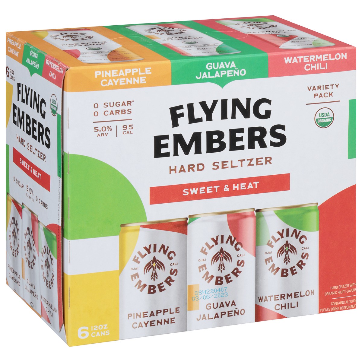 slide 9 of 9, Flying Embers Sweet & Heat Hard Seltzer Variety, 6 ct; 12 fl oz