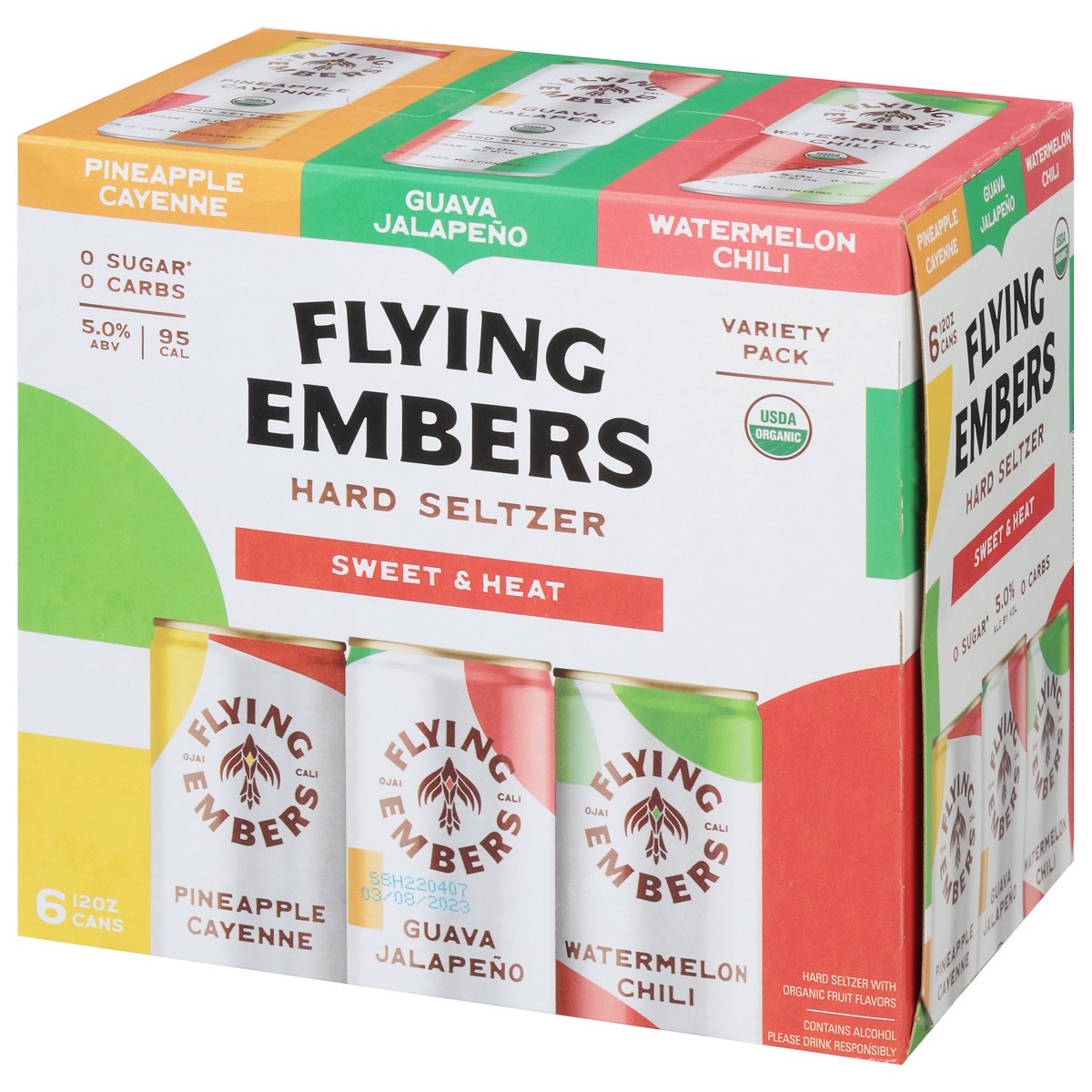 slide 8 of 9, Flying Embers Sweet & Heat Hard Seltzer Variety, 6 ct; 12 fl oz