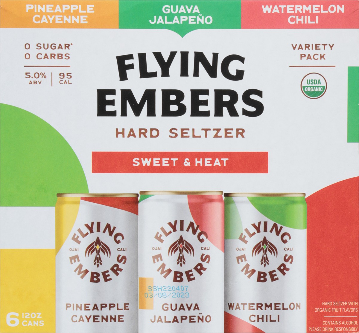 slide 4 of 9, Flying Embers Sweet & Heat Hard Seltzer Variety, 6 ct; 12 fl oz