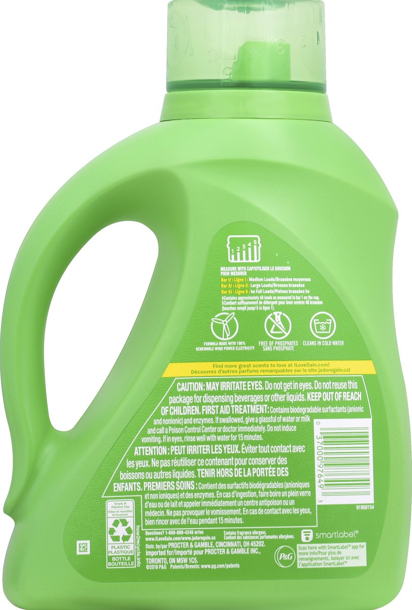 slide 6 of 6, Gain Scent Blast Fiercely Fresh Liquid Laundry Detergent, 75 fl oz