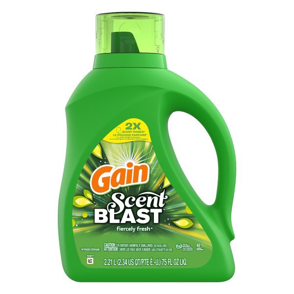 slide 1 of 6, Gain Scent Blast Fiercely Fresh Liquid Laundry Detergent, 75 fl oz