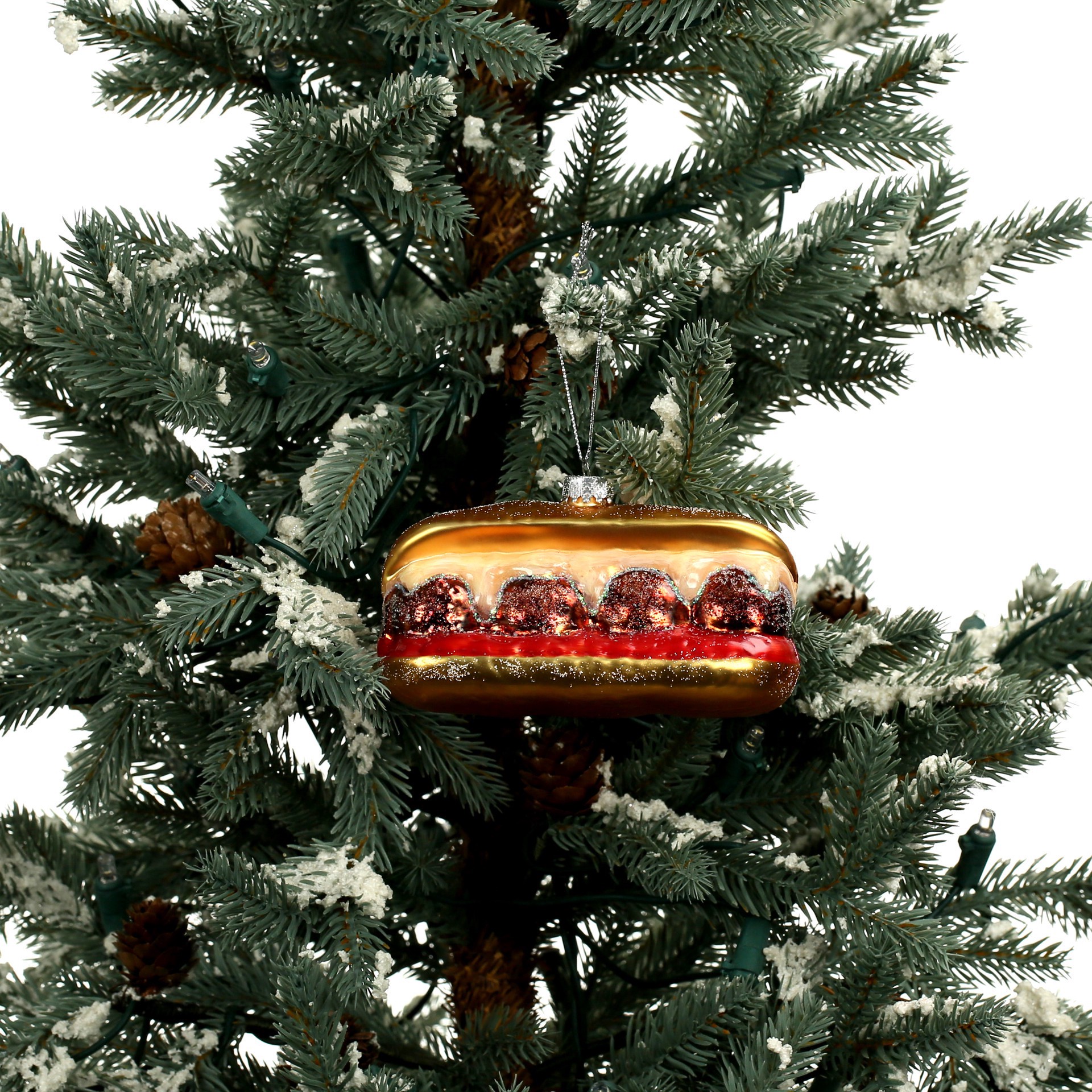 slide 3 of 3, 4.5" Sandwich Glass Ornament By Ashland, 4.5 in
