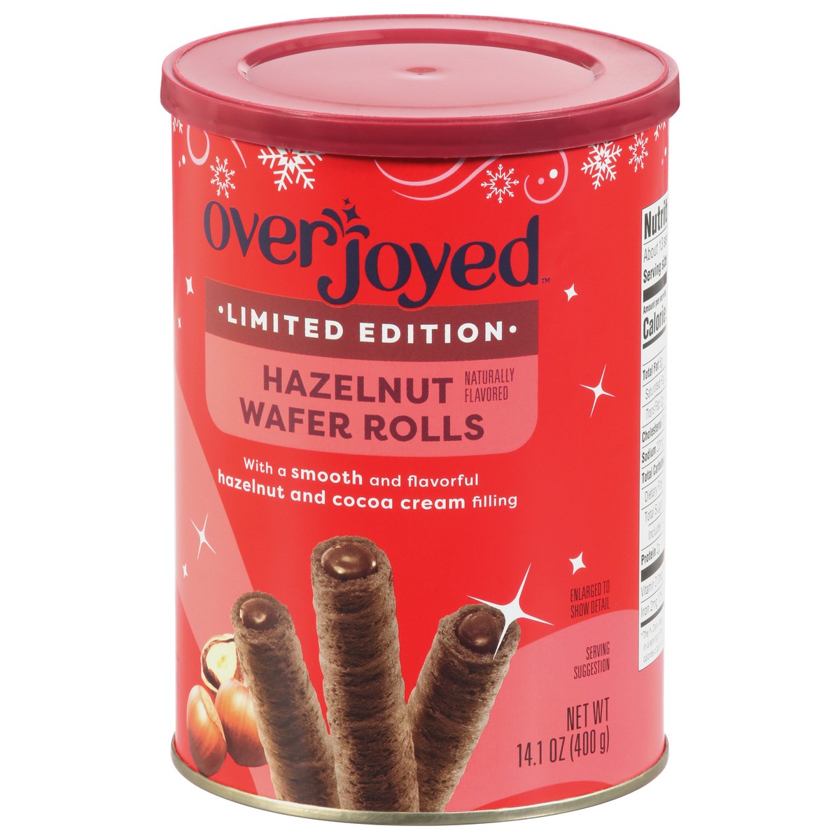 slide 4 of 4, Overjoyed Hazelnut Chocolate Creme Wafer Rolls 14.4 Oz - 14.4 OZ, 14.4 oz